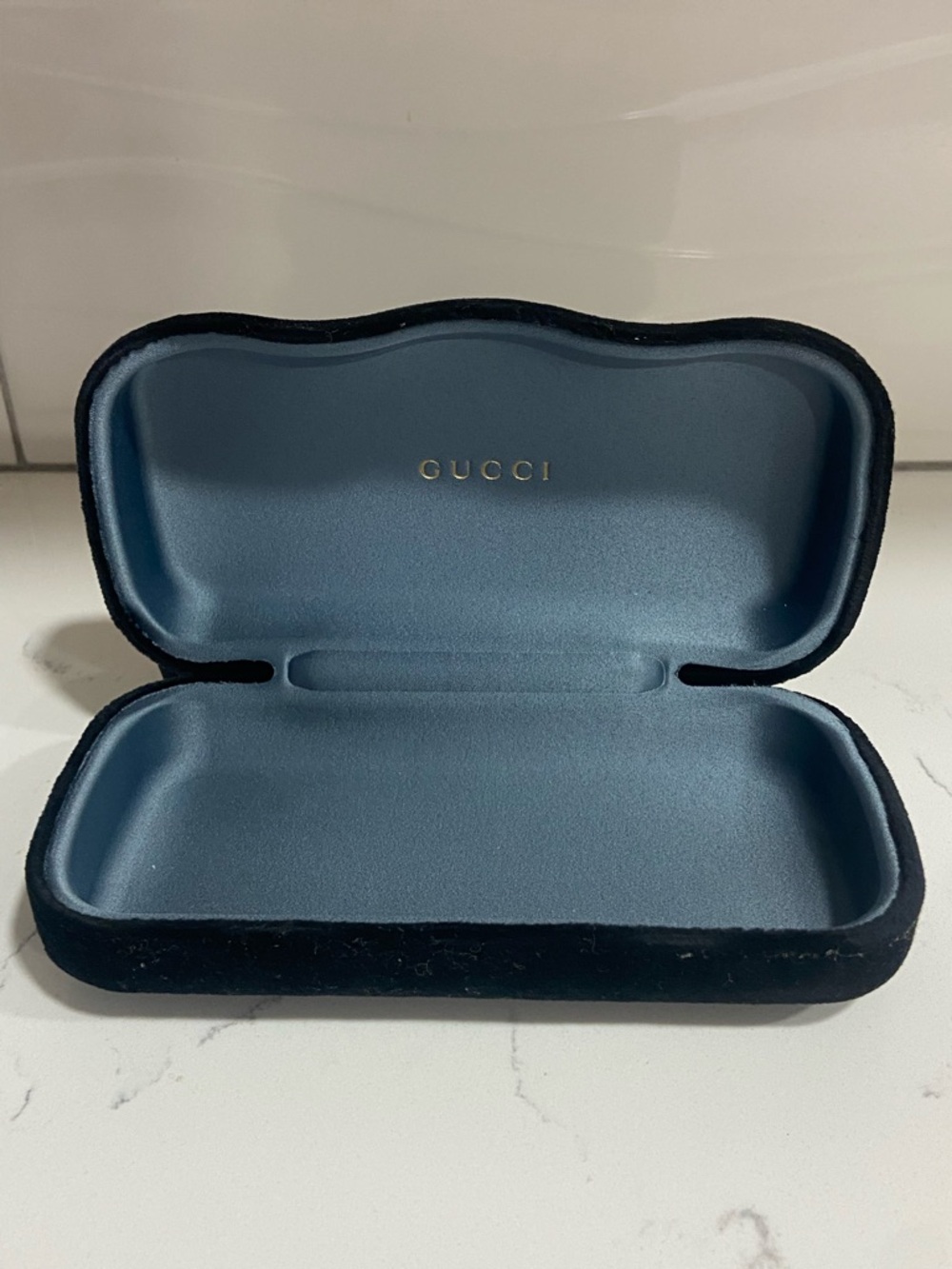 Gucci Blue Velvet Eyewear Case - Black/Blue
